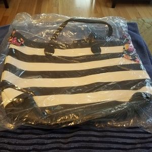 Black and white Simply Spring Tote Bag